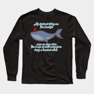 'Beached Whale Pregnant Woman' Funny Pregnant Gift Long Sleeve T-Shirt